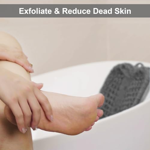 BESKAR Shower Foot Scrubber Mat with Non-Slip Suction Cups, Foot Spa Brush for Cleaning & Exfoliating Your Feet No Bend, Foot Points Reflexology Mat for Relax Your Feet