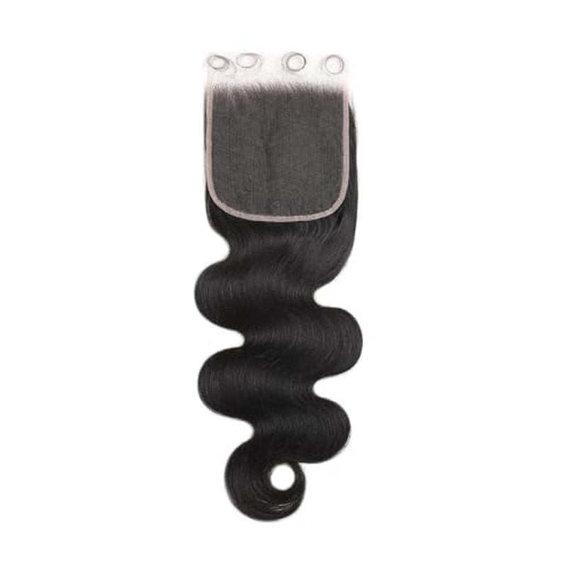 5x5 Skinlike HD Transparent Lace Closure Body Wave Closure 0.1mm Invisible Lace 100% Virgin Human Hair Lace Closure Pre Plucked Natural Hairline (18 Inch)