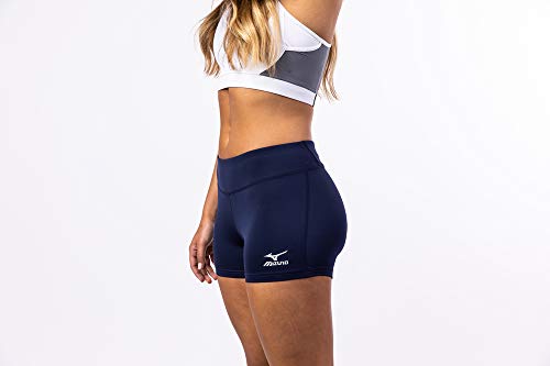 Mizuno Mens Women's Victory 3.5" Inseam Volleyball Shorts, Navy, X-Small US