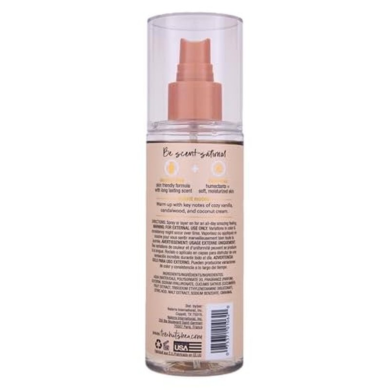 Tree Hut Vanilla Fragrance Mist, Refreshing Body Spray to Layer with Your Favorite Scents, Versatile, Holiday Gift & Stocking Stuffer, Hair & Body Mist, 6 fl oz