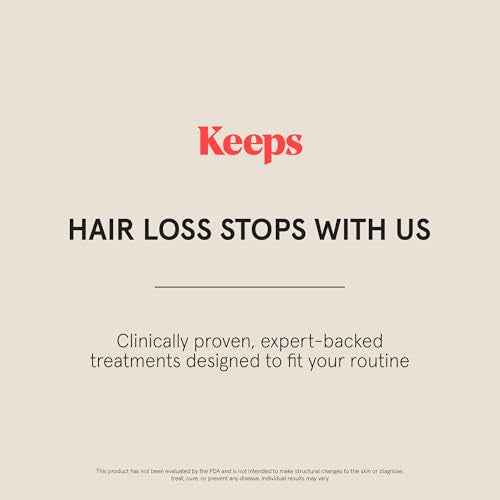 Keeps Extra Strength Minoxidil for Men - 5% Minoxidil Hair Growth Serum - Hair Loss & Regrowth Treatment for Thinning & Bald Spots - Clinically Proven Hair Growth Products - Unscented Topical Aerosol