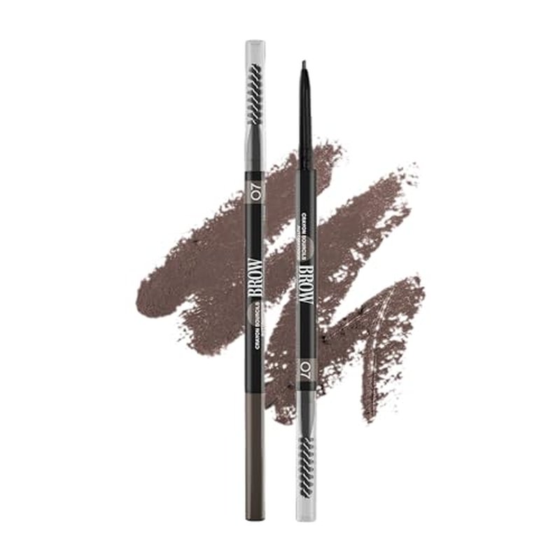 Vivienne Sab? Brow Arcade Eyebrow Pencil ? Micro Definer with Brush for Cool-Toned Hair, Smudge-Proof Color and Longwear Shape Enhancement, Shade 07 Ash Brown, 0.035 oz