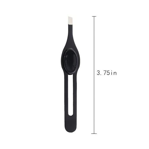 Black Wide Grip Slant Tweezers/Hand Filing Tip 95mm Stainless Steel Eyebrow Clip Multifunctional Hair Plucking Beauty Tool