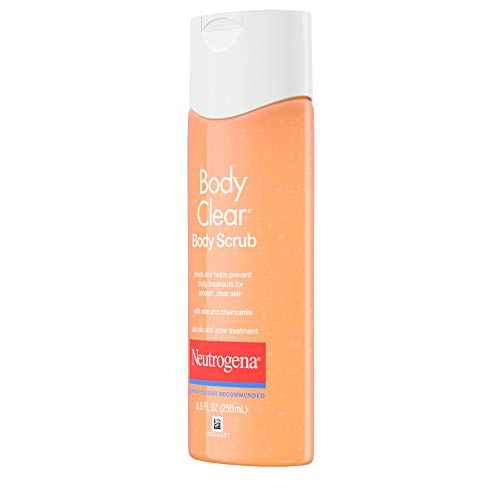 Neutrogena Body Clear Oil Free Acne Body Scrub with Salicylic Acid, Exfoliating Body Wash for Back, Chest, and Shoulders, 8.5 fl. oz (Pack of 2)