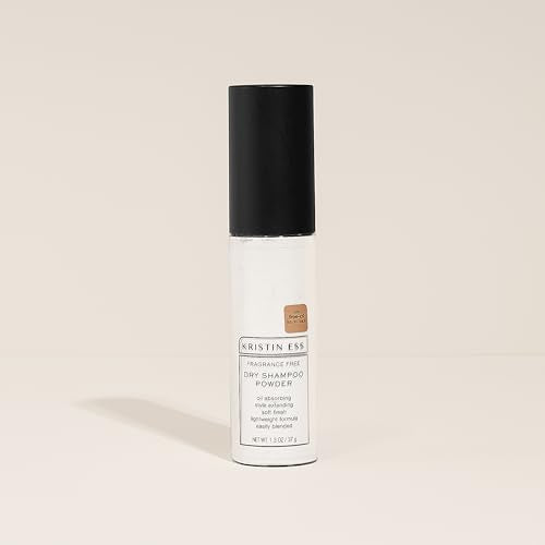 Kristin Ess Hair Dry Shampoo Non-Aerosol Powder for Oily Hair - Mattifying, Style Extending, Fragrance Free, Dry Shampoo for Men and Women, Easily Blended, Lightweight Formula, Vegan, 1.3 oz