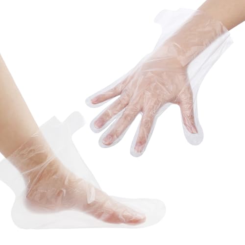 200Pcs Paraffin Wax Liners for Feet and Hand Disposable Paraffin Wax Bath Liners Plastic Hand and Foot Bags Larger and Thicker Paraffin Baths Gloves for Hand, Foot Covers