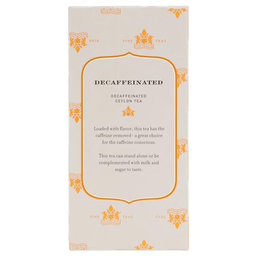Harney & Sons Black Tea, Decaffeinated Ceylon, 20 Tea Bags, 1.26 oz./36 grams