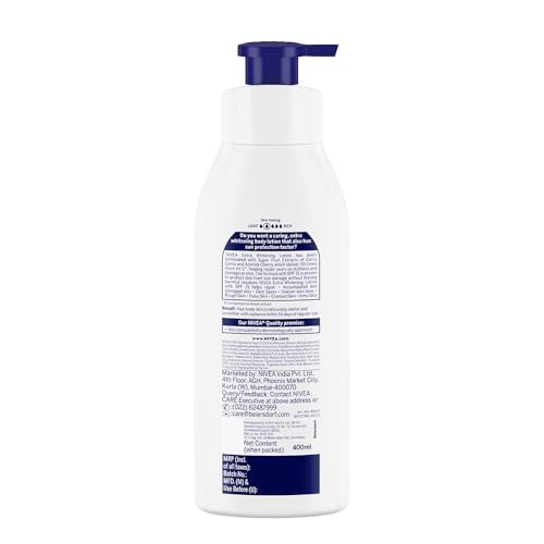 Nivea Body Lotion Natural Glow | Cell Repair Even Tone Complex & Vitamin C SPF 15 | 400ml (13.52 Fl OZ)