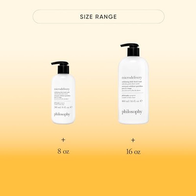 philosophy microdelivery exfoliating daily facial wash - with fine grain desert earth & gentle amino acids - scrubs away impurities & dead skin cells to alleviate dryness and rough texture