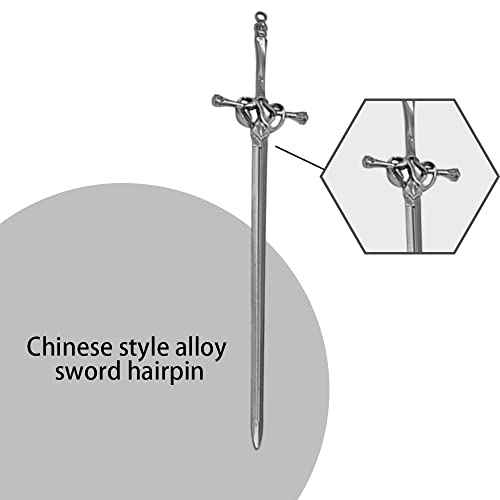 2 Pcs Vintage Girls Hair Chopsticks Comics Chinese Style Hair Pin Women Styling Hair Stick Hairpins for Long Hair, Hair Accessories (Black)