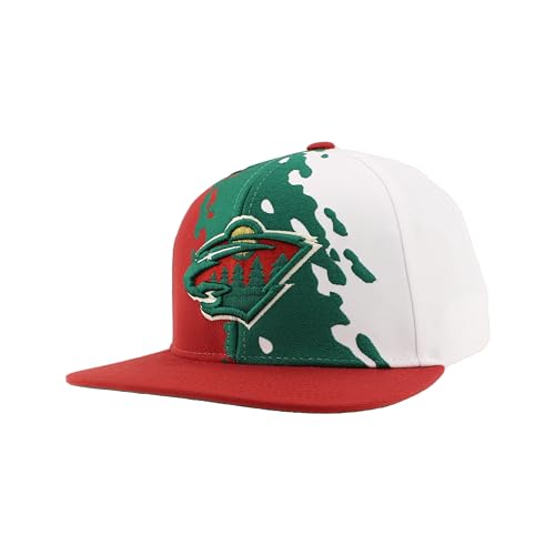ZHATS Standard NHL Officially Licensed Adjustable Snapback Hat Flat Bill Z11 Retro Paintbrush, Team Color, One Size