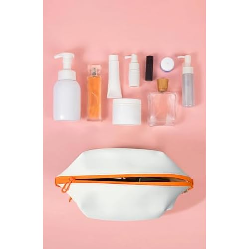 6"x 11" 6L Large Silicone Toiletry Bag,Waterproof Leakproof Foldable Travel Organizer,Dopp Kit Alternative for Men & Women,White