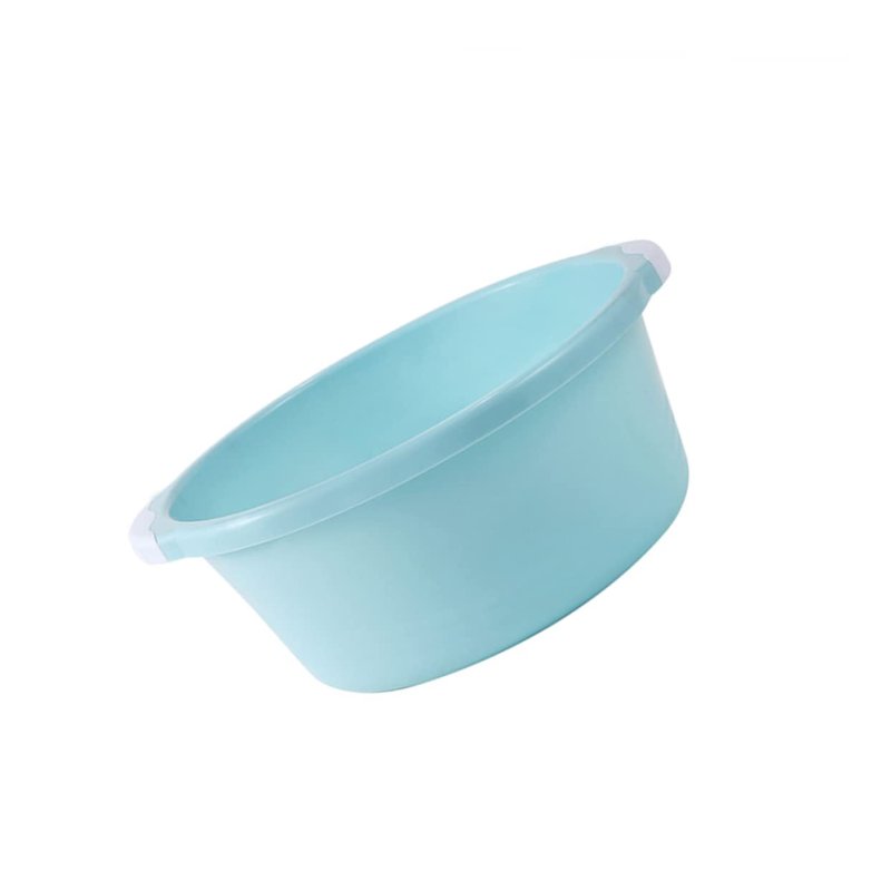 COLLBATH 2Pcs Medium Sky-blue Plastic Wash Basin Household Foot Bath Basin for Kitchen and Bathroom Multifunctional Anti-slip Design and Odorless Material
