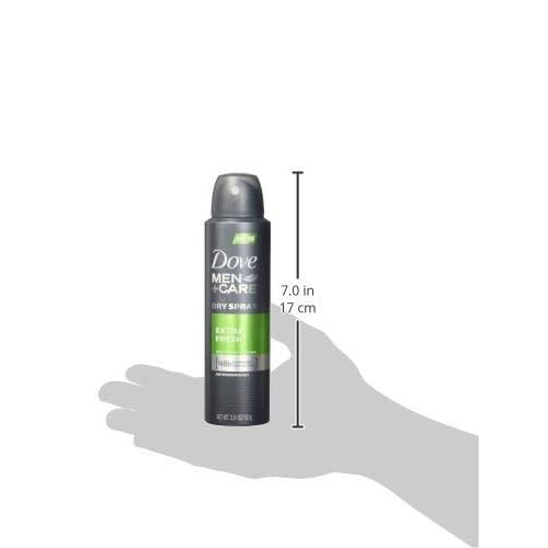 Dove Men+Care Dry Spray Antiperspirant for Men 2-Pack (3.8 Oz Ea) + Travel Body Wash (3 Oz) ? 72H Protection, Long-Lasting Extra Fresh Fragrance