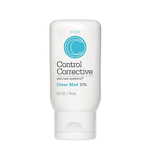 CONTROL CORRECTIVE Clear Med 10% Acne Treatment Lotion, 2.5 Oz - Helps Clear & Control Breakouts, Benzoyl Peroxide, 3% Sulfur To Improve Efficacy And Dry Up Blemishes