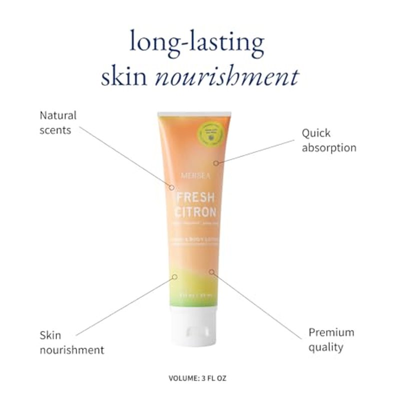 MERSEA Fresh Citron Sea Whip Hand and Body Lotion, Scented Travel Lotion (3 oz)
