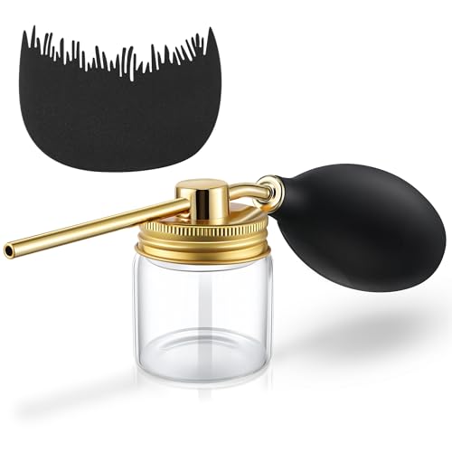 Hair Building Fiber Spray with Hairline Optimizer, Hair Fibers Spray for Hair-building, Portable Fiber Powder with Nozzle, Hairline Building Powder Accessory(Gold)