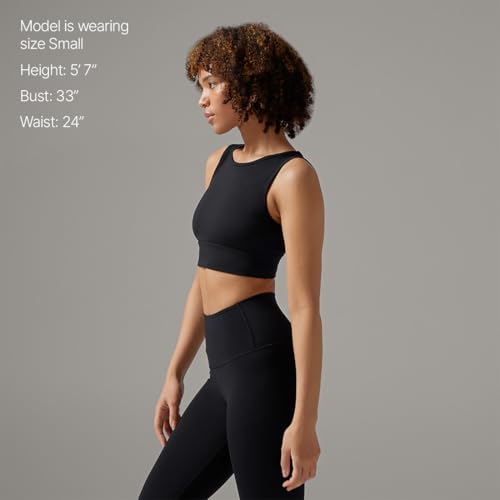TAVI NOIR Agility Sports Bras for Women – Padded Workout Sports Bra for Gym, Training & Everyday Support,Ebony, Large