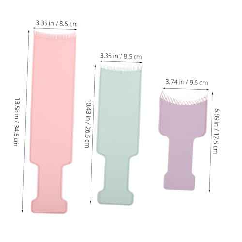 Didiseaon Highlighting Board Set 3pcs Hair Dye Kit Hair Board Stylist Highlighting Board Damage Portable