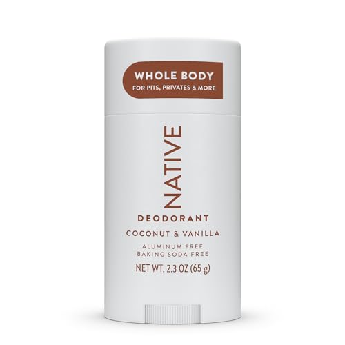 Native Whole Body Deodorant Stick Contains Naturally Derived Ingredients, Deodorant for Men and Women | 72 Hour Odor Protection, Aluminum Free with Coconut Oil and Shea Butter | Coconut & Vanilla