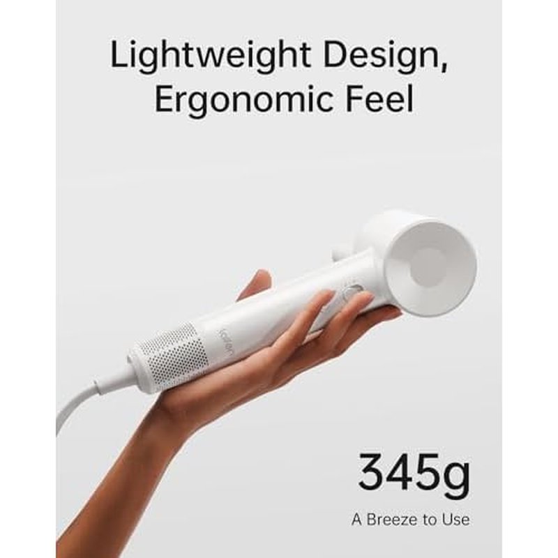 Laifen SE Lite Hair Dryer, Negative Ionic Blow Dryer with 100,000 RPM Brushless Motor for Fast Drying, High-Speed Low Noise Thermo-Control Hairdryer with Lightweight Design for Home/Portable Travel