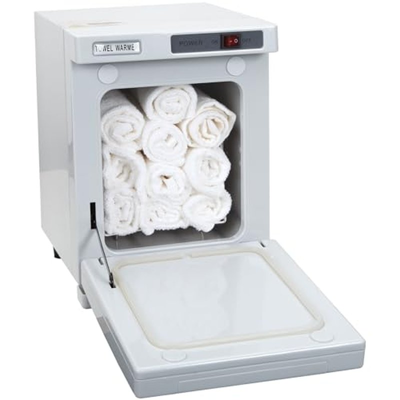 ForPro Warm & Cozy Hot Towel Warmer, Compact 5L Capacity Cabinet, Stainless Steel Rack, White