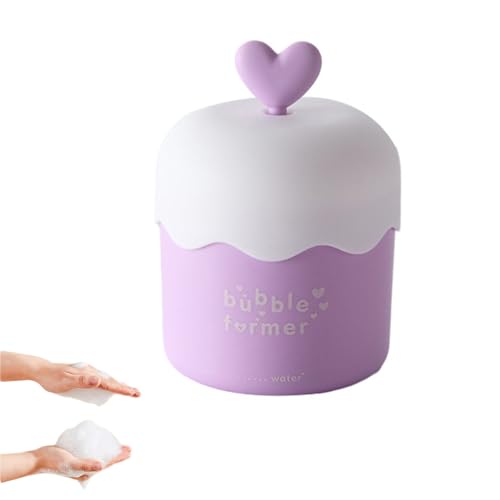 Plastic Facial Cleanser Foamer Cup Portable Face Cleanser Foam Maker Cup Travel Skin Care Foam Maker Facial Skin Cleansing Care for Quickly get a rich cleanser lather (Purple)