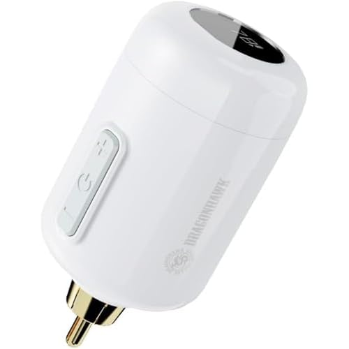 Dragonhawk B3 Tattoo Wireless Battery Power Supply, Rechargeable Cordless Tattoo Power Pack, RCA Jack 1500mAh Capacity with LED Digital Display for Tattoo Pen Gun P321