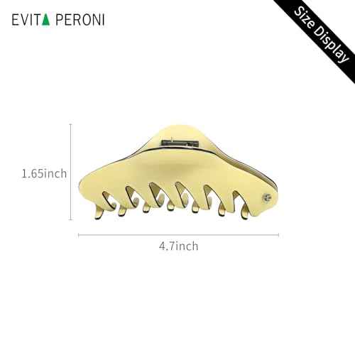 EVITA PERONI Hair Clips, Strong Hold Hair Claw Clip Jaw Clip for Thick Thin Durable Hair Clip for Women Girls Gifts, Bright Yellow