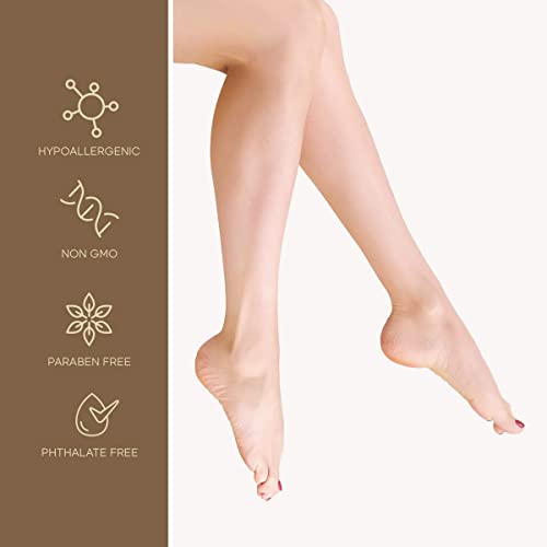 Shea Butter & Coconut Foot Masks - Moisturizes & Repairs Cracked Feet, Hydrating & Exfoliating - Dermatologist Tested Korean Skincare - Clean Beauty, Cruelty-Free - 3 Pairs