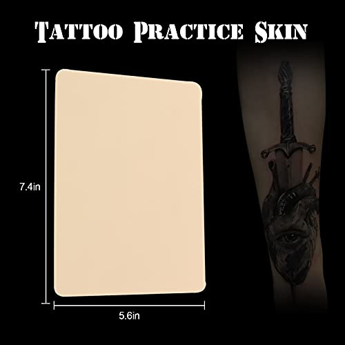 Blank Tattoo Practice Skin - Jconly 30Pcs Double Sides Fake Skin Tattoo Skin for Practicing, 8¡¿6 in Soft Practice Skin for Beginners and Experienced Tattoo Artists¡¦