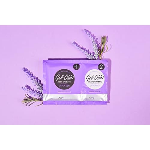AVRYBEAUTY Gel-Ohh Jelly Spa Bath 3 Pack, Lavender Infused, Lavender Scented, Pedicure, Salon Services, Jelly Pedicure, Pedicure at Home, DIY Pedi