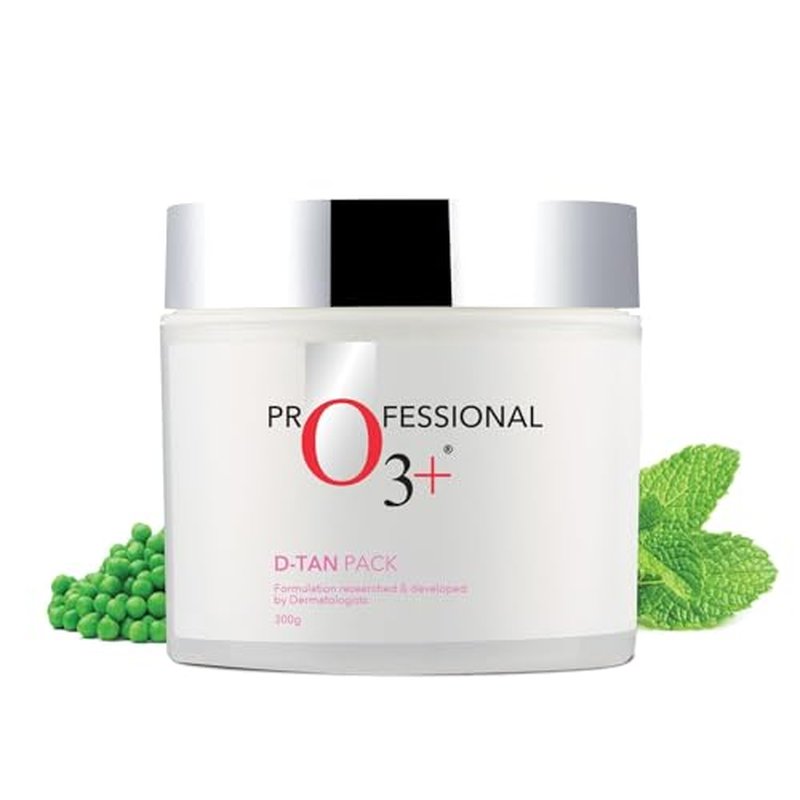 03++ D-TAN Face Pack for Tan Removal, with Lactic Acid, Pea & Mint Extract, All Skin Types, 300g