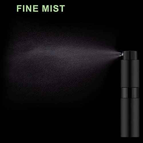 Beieverluck 15 Pieces 8ML Travel Perfume Atomizer Refillable Perfume Bottle Portable Cologne Sprayer for Perfume Women Men, Black