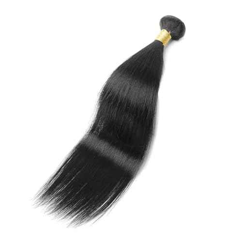 One Bundle Straight Human Hair 100g/Pack 24 Inch 12A Unprocessed Black Double Weft Quick Wave Extensions for Women