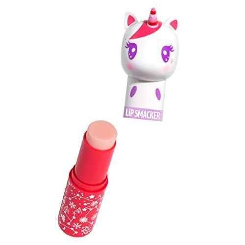 Lip Smacker Lippy Pals Unicorn Holiday, Flavored Moisturizing & Smoothing Soft Shine Lip Balm, Hydrating & Protecting Fun Tasty Flavors, Cruelty-Free & Vegan - Cotton Candy Dream