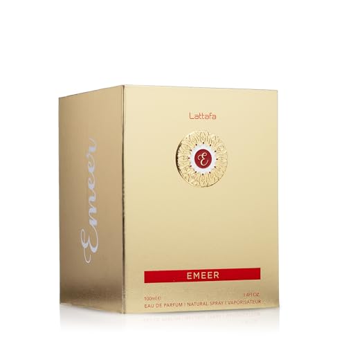 Lattafa Emeer Eau de Parfum Spray for Unisex, 3.4 Ounce