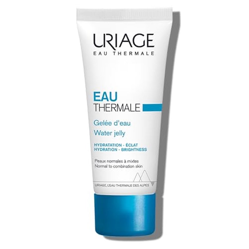 URIAGE Water Jelly | Moisturizing Face Gel with Hyaluronic Acid, 24H Intense Hydration & Shine Control, Non-comedogenic, 40 mL / 1.35 oz