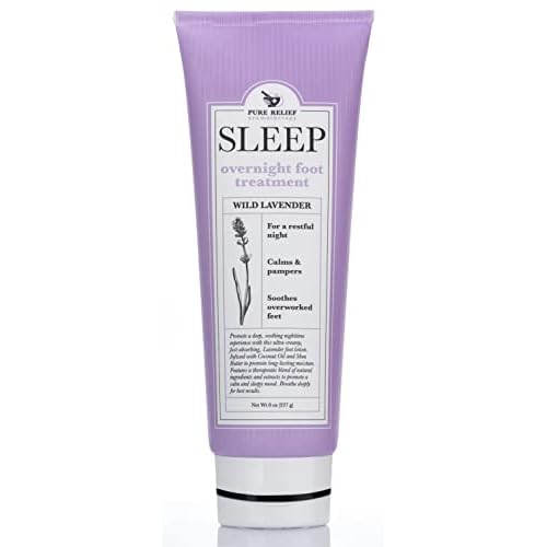 Relaxing Foot Lotion Moisturizer Cream For Dry Feet ? Lavender Foot Care Cream W/Shea Butter, Aloe, & Coconut Oil ? W/Soothing Scent, Pedicure Supplies, 8 Oz