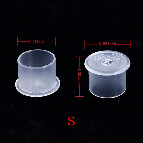 Tattoo Ink Caps Cups with Base,Tattoo Ink Cups Caps 300pcs #11 Small #14 Medium #17 Large Size Pigment Caps Microblading Ink Cups with Base for Tattoo Pigment Ink Tattoo Machine Kits Supplies
