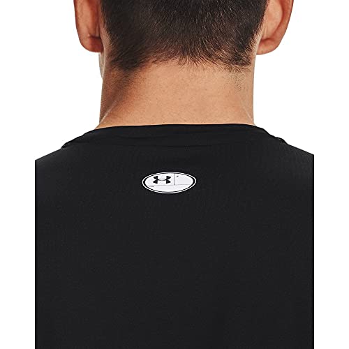 Under Armour Men's Armour HeatGear Fitted Short-Sleeve T-Shirt , Black (001)/White , X-Large