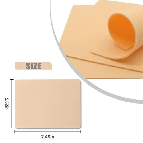 Yuelong 20pcs Tattoo Practice Skins, 1.3mm Fake Skin Soft Silicone Pads Tattooing Microblading Lips Practice Skins for Beginners and Experienced Artists