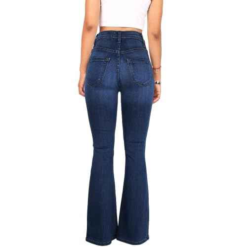 High Waisted Bell Bottom Jeans for Women Black Flare Retro Bootcut Stretch Wide Leg Denim Pants