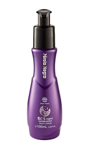 PÉROLA NEGRA S.O.S Night Serum - Damage Repair with Vitamin E & Argan Oil | 3.38 Fl. Oz - Nourishing Treatment for Dry Hair