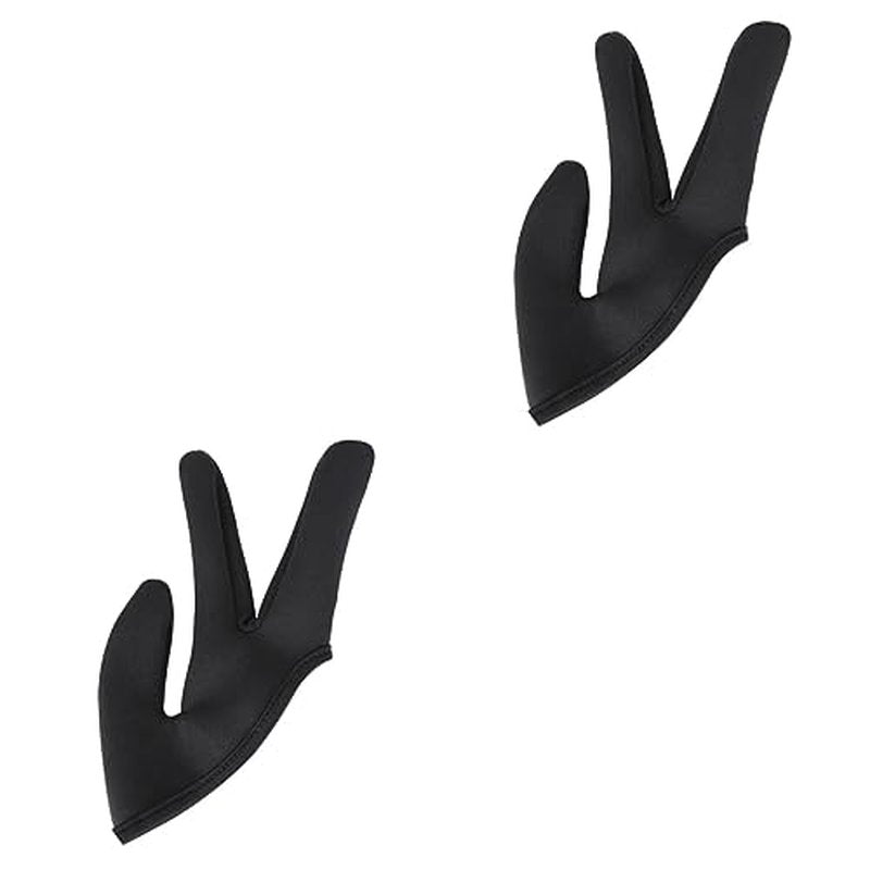 NOLITOY 2pcs Three Finger Heat Resistant Gloves for Hair Styling Curling and Straightening Finger Covers for Safe Hairdressing for Salon Use