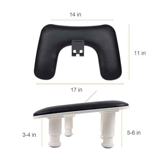 Arm Rest for Nails Tech with Adjustable Base,U shaped Comfortable Manicure Nail Hand Rest Stand Pillow Cushion for Acrylic Nail Art Tech(Black)