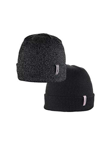 Beanies Bula Merino Wool Blend 2 Pack (One Size) (Black & Grey)