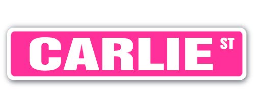 Carlie Street Sign Childrens Name Room Sign | Indoor/Outdoor | 18" Wide