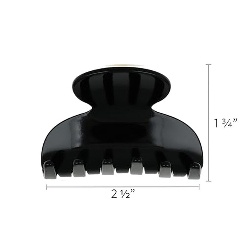 Black Hair Clip for Women, Small Couture Claw Clip by France Luxe, Strong Hold, Lightweight Feel, Damage-Free Design, Perfect for Half-Up Hairstyles