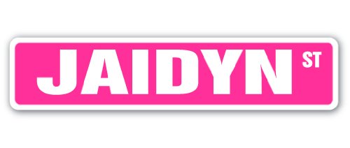 Jaidyn Street Sign Childrens Name Room Sign | Indoor/Outdoor | 18" Wide
